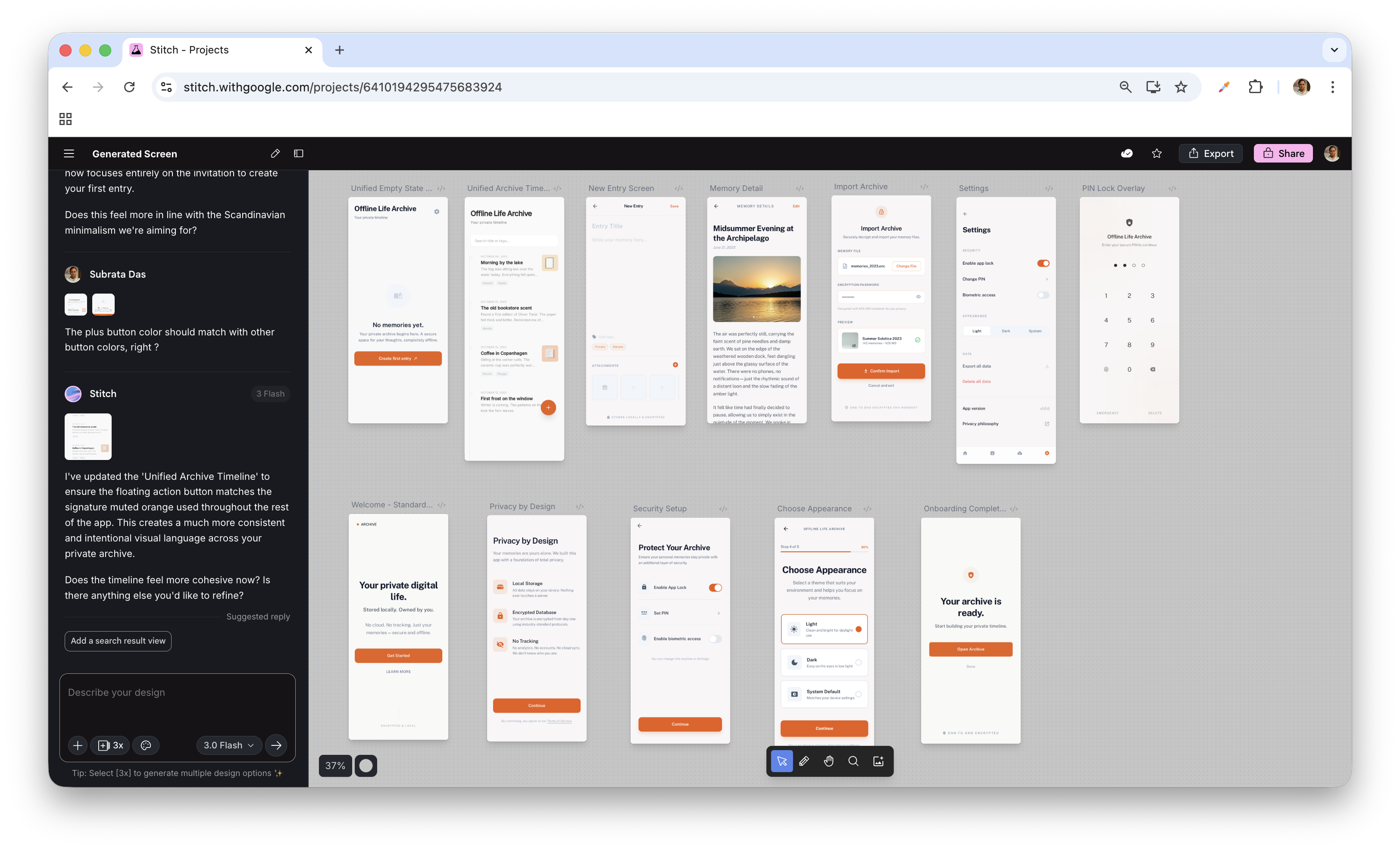 all screens generated by AI